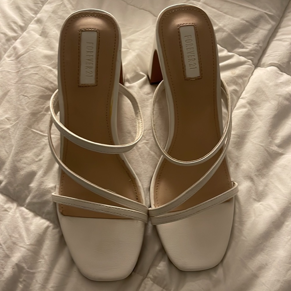 Forever 21 white heels